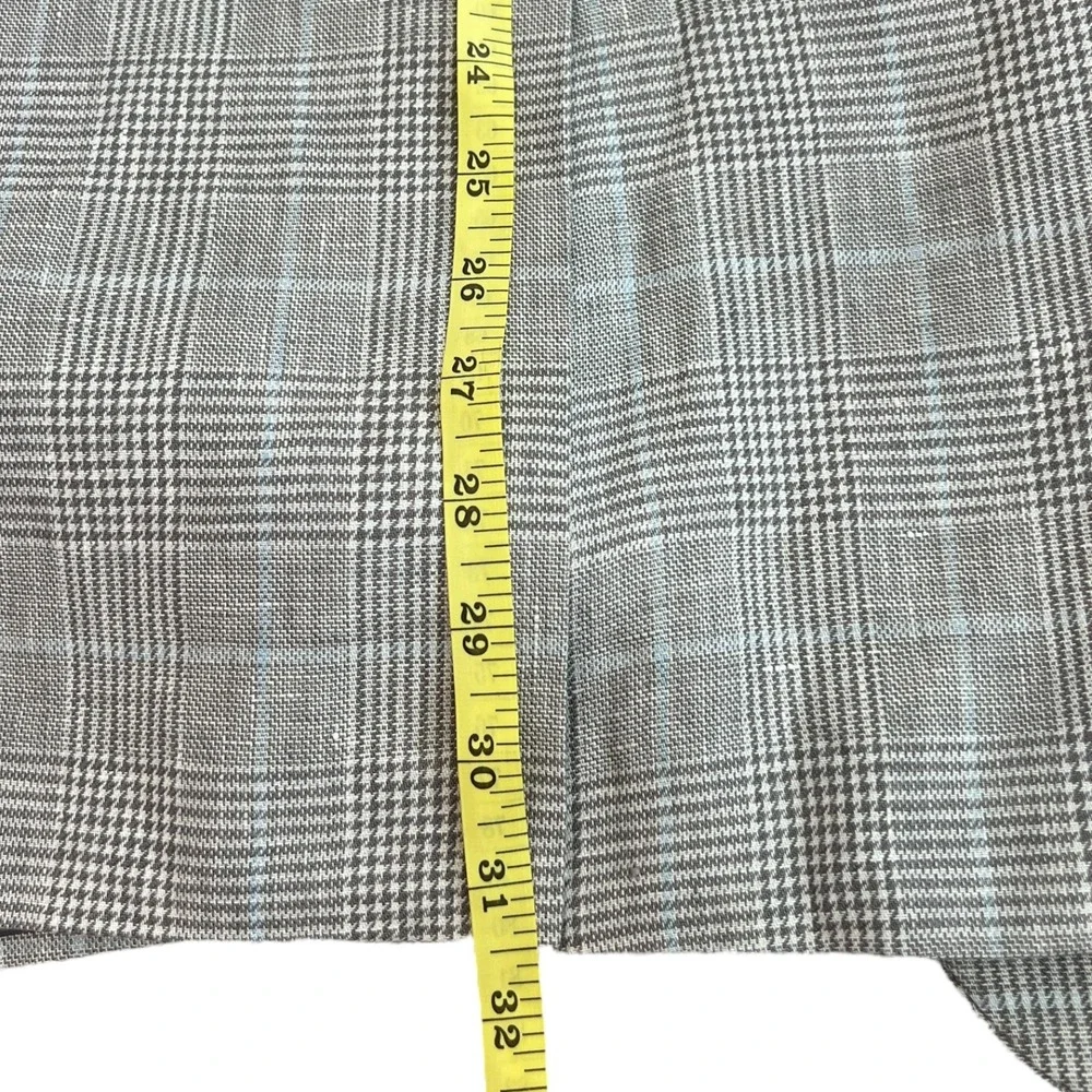 Lauren Ralph Lauren Men's Wool‎ Blend Glen Plaid Blazer Gray Black 2-Button 40R